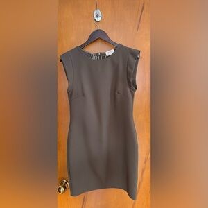Everly Sleeveless olive green Mini Dress